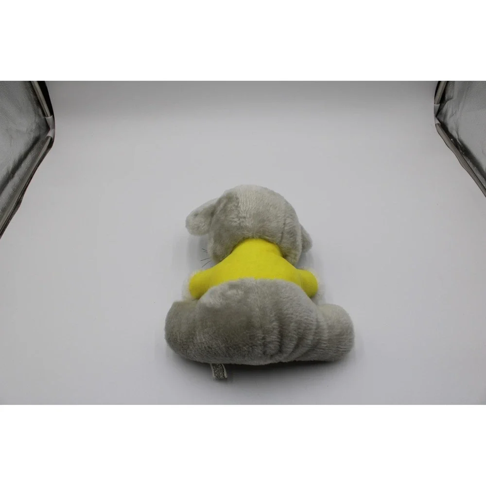 Commonwealth Sneaky Mouse Plush Gray Yellow Shirt Vintage Stuffed Animal Toy